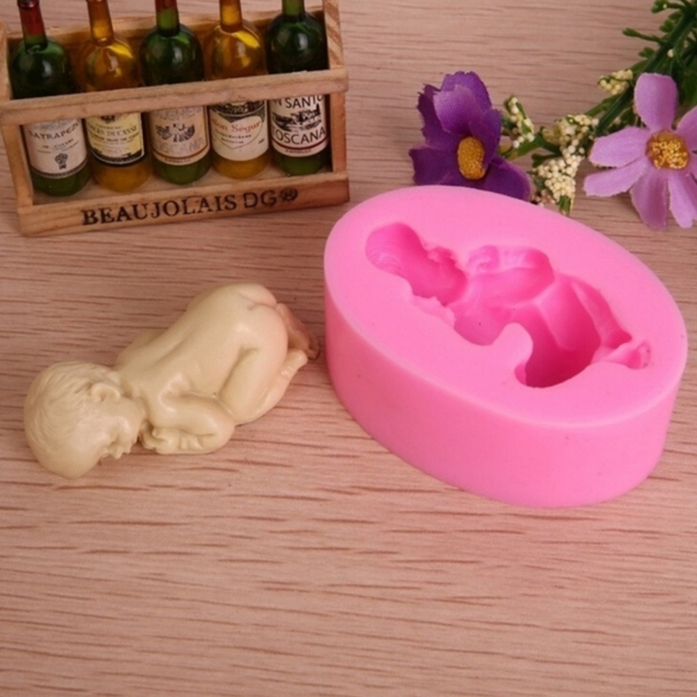 Silicone baby shower fondant cake mold